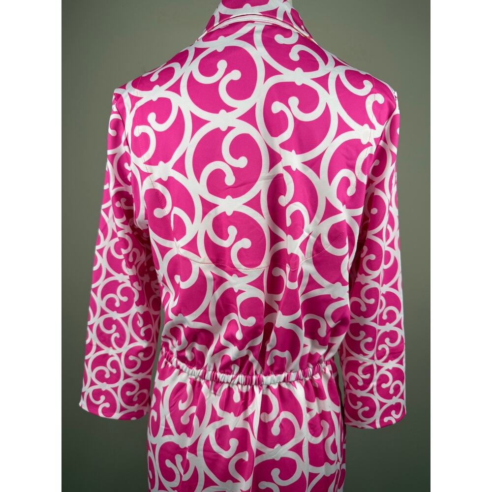 Gretchen Scott Pink White Knot Front Dress Small - Picture 8 of 13